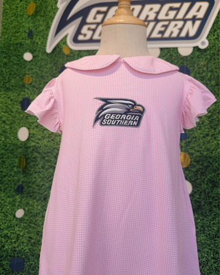 Touchdown Twirls Dress – Pink Gingham