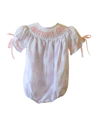 Birthday Girl Smocked Bubble | Little Harts