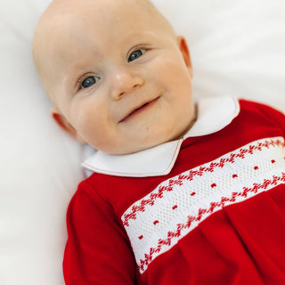 Miles Smocked Long Sleeve Bubble