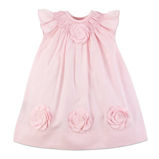 Baby Girl Classic Pink Dress - Cut Out Flowers