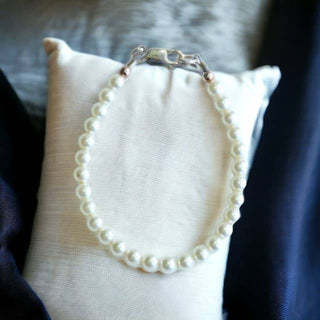 Classic Pearls (WHITE) Bracelet, Children's Jewelry: White / 5
