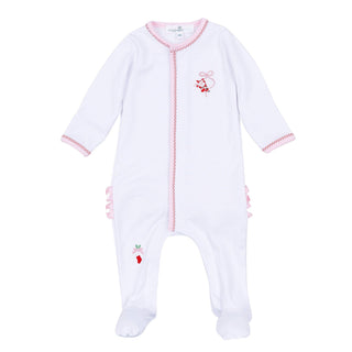 Jolly Ribbons Hand-Embroidered Ruffle Footie