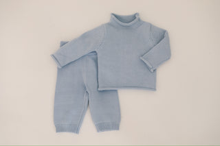 Blue Rollneck Set