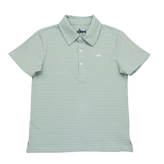 Banks Boys SS Polo Seafoam/White Stripe 