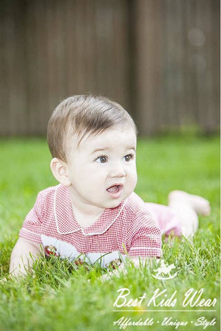 Carriage Boutique Baby Boys Hand Smocked Classic Creeper - R