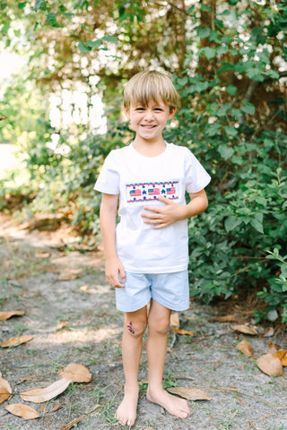 Stars & Stripes Smocked Short Set