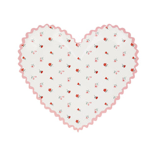 Vintage Rose Heart Plates