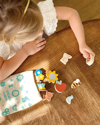 Happy Stacking Garden - Wooden Stacking Rings Game for Baby