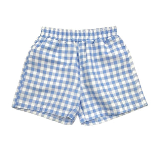 Boys Summer Swim Shorts - Blue Gingham