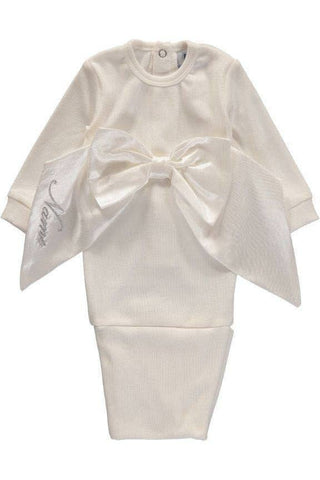 Baby Newborn Receiving Swaddle - Big Bow Design