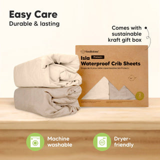 2pk Waterproof Crib Sheets, Baby Mattress Protector