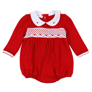 Millie Smocked Long Sleeve Bubble