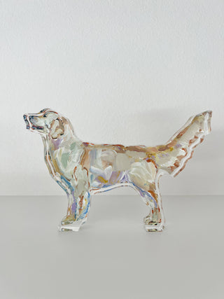 "Golden Retriever Light" acrylic WHOLESALE: Small