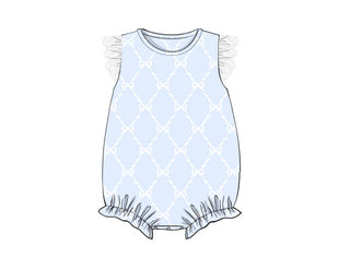 Blue Trellis Knit Bubble
