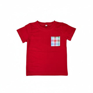 Short Sleeve Short Set in Primary Gingham