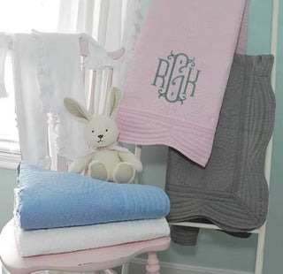 Heirloom Quilt - Baby Quilt Blanket Monogram