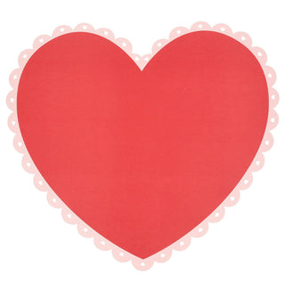 Scalloped Heart Paper Placemats