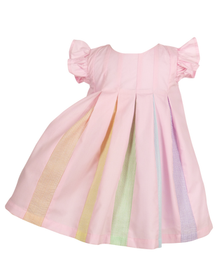 rainbow pink dress Sweet Society Pastel Rainbow Organza Tiered Dress