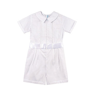 White Boys Wedding Outfit w/ Removable Sash