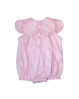 Back of Petal Neckline Bubble in pink | Little Harts