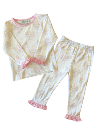 Birthday Bamboo Pajama Set in Pink | Little Harts