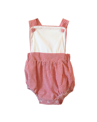 Boys Seersucker Bubble in Red | Little Harts smocked clothing