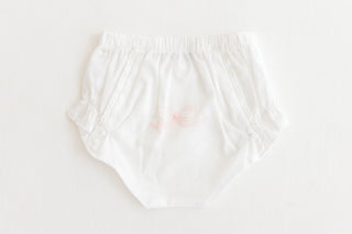 Diaper cover with Embroidered Pink Bow