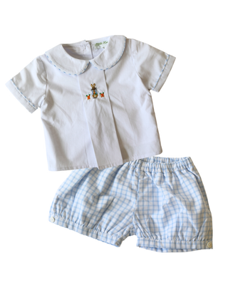 Easter Bunny Embroidered Short Set | Little Harts