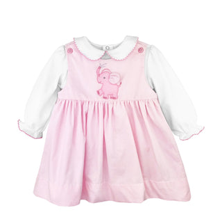 ELEPHANT APPLIQUE JUMPER DRESS