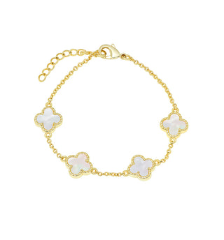 Mother of Pearl Clover Bracelet