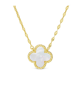 Mother of Pearl Clover Necklace