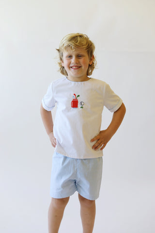 Golf Embroidered Boys' Short Set on model by Little Harts