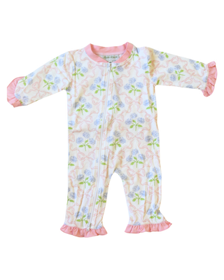 Hydrangea Bamboo Zipper Pajamas | Little Harts