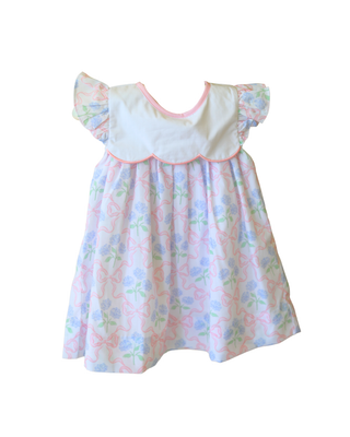 Hydrangea Flutter Sleeve Dress | Little Harts