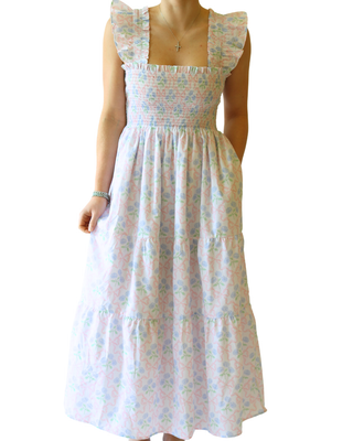 Hydrangea Women's Smocked Maxi Dress | Little Harts
