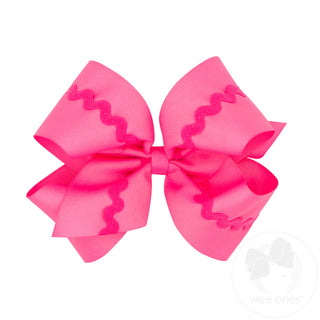 Wee Ones Grosgrain w/ Ric-Rac Bow
