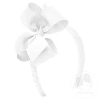 Wee Ones Medium Classic Grosgrain Hair Bow on Headband
