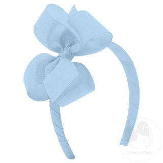 Wee Ones Medium Classic Grosgrain Hair Bow on Headband