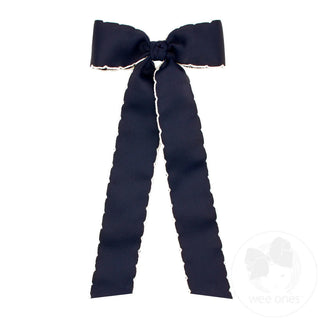 Grosgrain Moonstitch Bow with Tails