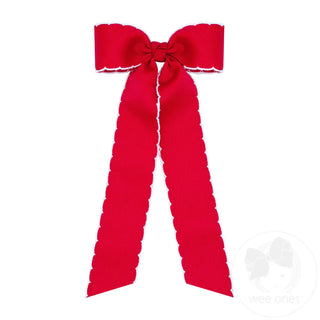 Grosgrain Moonstitch Bow with Tails