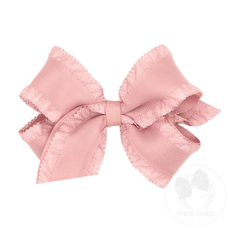 Ruffle Edge Satin with Grosgrain Underlay
