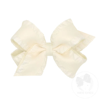 Ruffle Edge Satin with Grosgrain Underlay