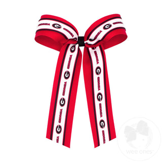 Georgia Logo Underlay Bow with Tails