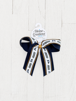 Georgia Southern Logo Underlay Bow with Tails
