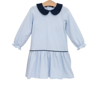 Katherine Dress - Light Blue/Navy
