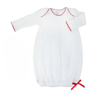 Overlap Shoulder Gown w/ Bow - Red