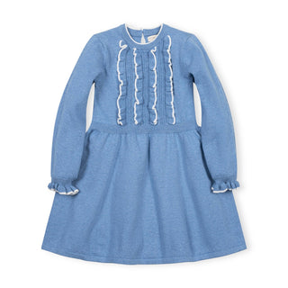 Ruffle Bodice Sweater Dress