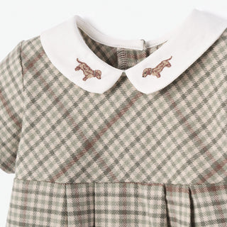 Heritage Plaid Embroidered Collared Bubble