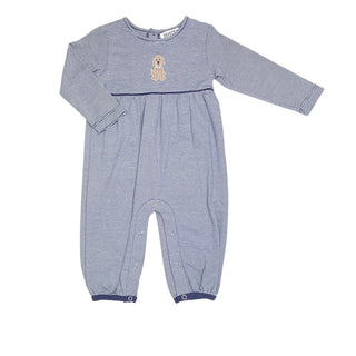 Dog Appliqué Girls Romper