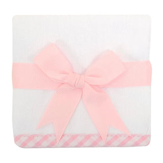 Pink Gingham Trimmed Edge Burp Pad
